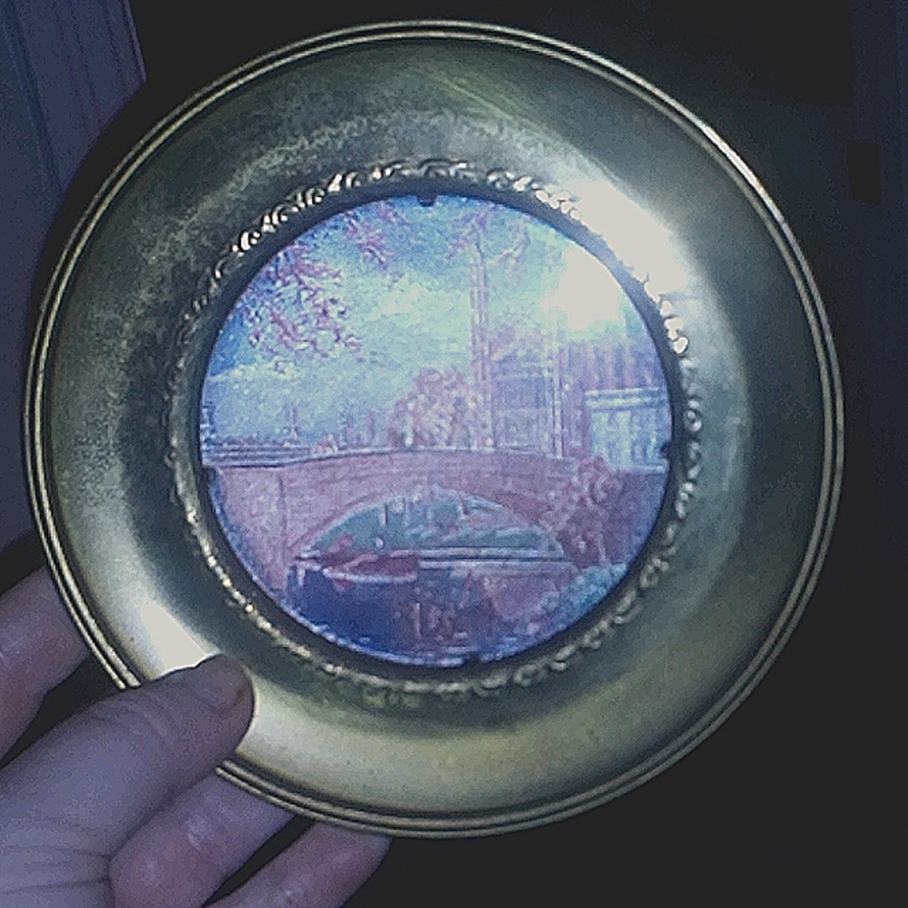 Vintage brass foil print